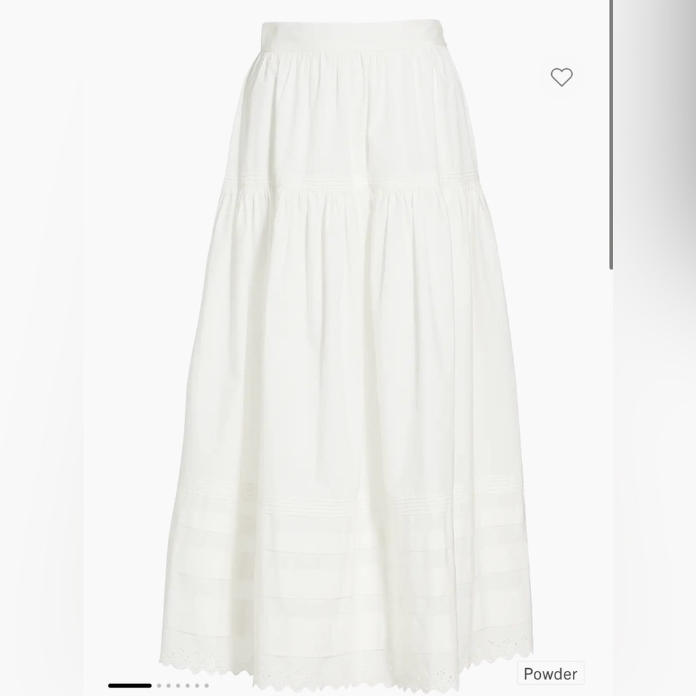 Doen Sebastiane Skirt in Powder White Sz Small NWT CURRENT - Picture 2 of 5
